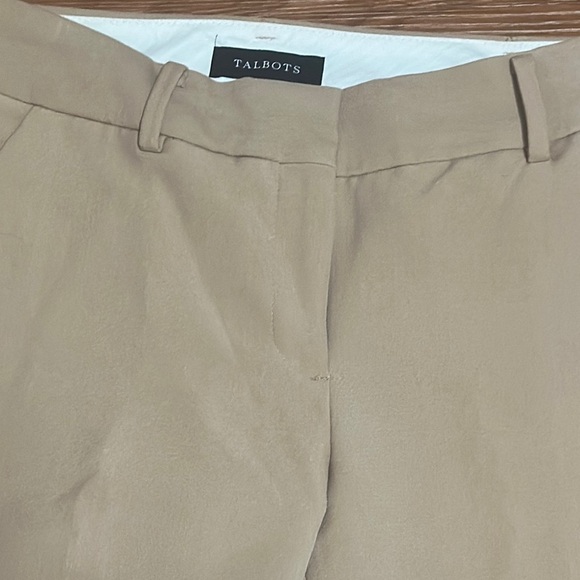 Talbots Tan Chinos Classic Flat-Front Design - Picture 5 of 10